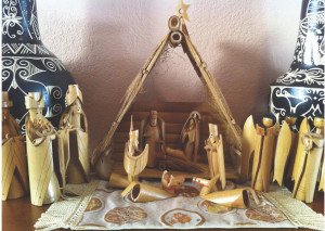 Nativity scene from Southeast Asia, where Christianity is strong. (photograph)