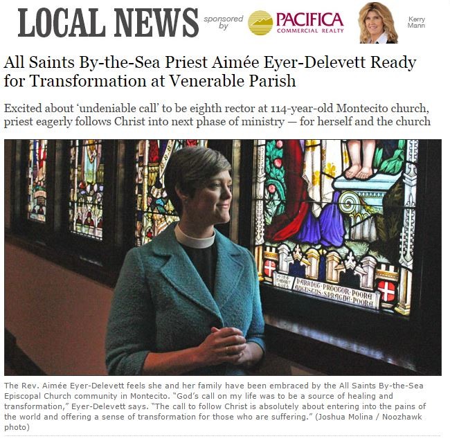 Rev. Aimée Profiled in Noozhawk Story: Click on Photo to Read