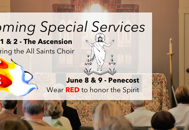 Upcoming Special Services