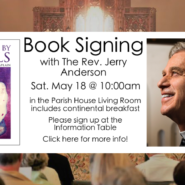 Book Signing with The Rev. Jerry Anderson – May 18th