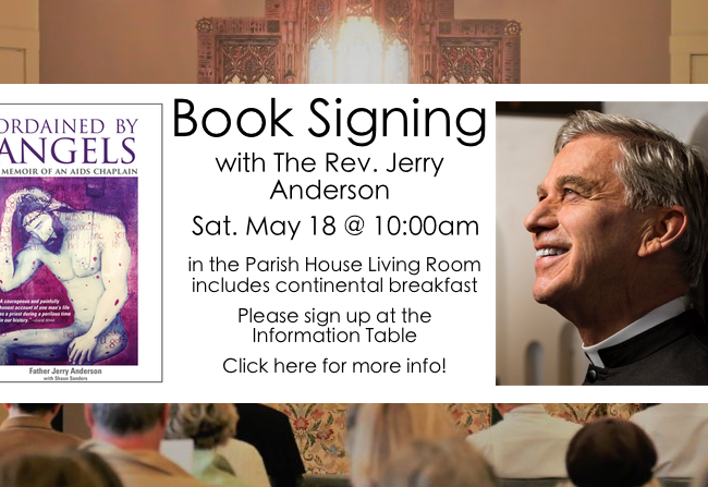 Book Signing with The Rev. Jerry Anderson – May 18th